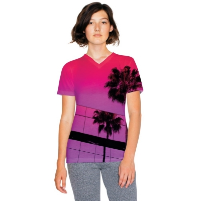 Sublimation v neck